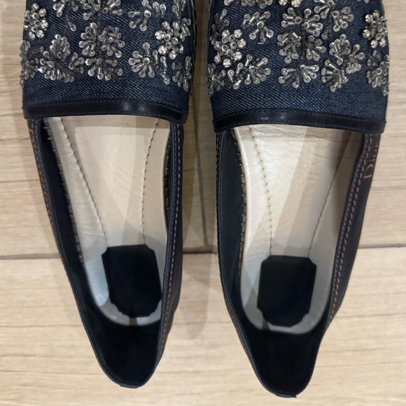 Christian Dior Espadrille Shoes: Denim with Crystals - Picture 5 of 6